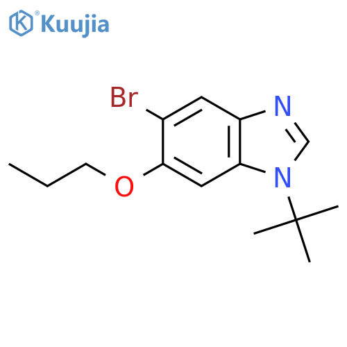 5-Bromo-1-t-butyl-6-propoxybenzimidazole structure