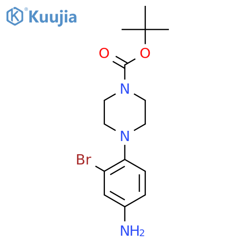 tert-Butyl 4-(4-amino-2-bromophenyl)piperazine-1-carboxylate structure