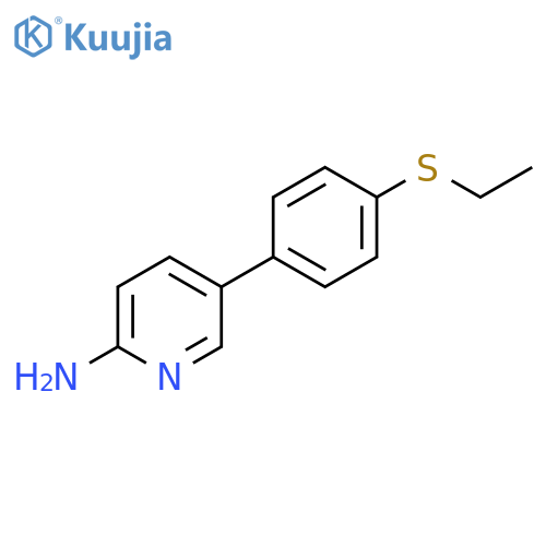 5-(4-Ethylsulfanylphenyl)pyridin-2-amine structure