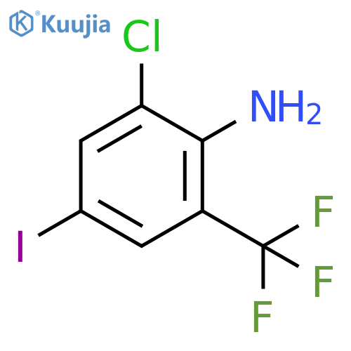 Benzenamine, 2-chloro-4-iodo-6-(trifluoromethyl)- structure