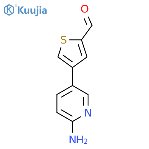 2-Thiophenecarboxaldehyde, 4-(6-amino-3-pyridinyl)- structure