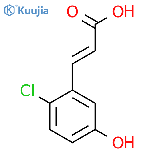 2-Chloro-5-hydroxycinnamic acid structure
