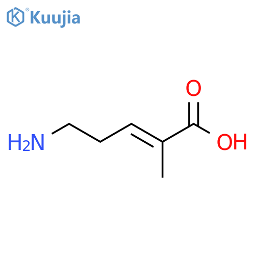 (2E)-5-amino-2-methylpent-2-enoic acid structure