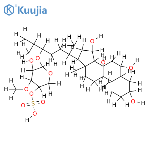 24-O-(3-O-Methyl-4-O-Sulfo-beta-D-xylofuranoside)-Cholestane-3,6,8,15,24-pentol structure
