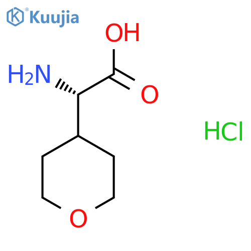 (2S)-2-amino-2-tetrahydropyran-4-yl-acetic acid;hydrochloride structure