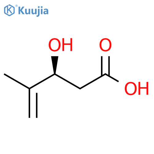 (3S)-3-hydroxy-4-methylpent-4-enoic acid structure