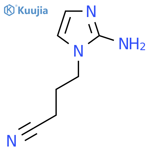 4-(2-Amino-1H-imidazol-1-yl)butanenitrile structure