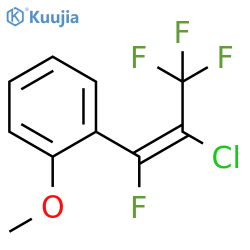Benzene, 1-(2-chloro-1,3,3,3-tetrafluoro-1-propenyl)-2-methoxy-, (Z)- (9CI) structure