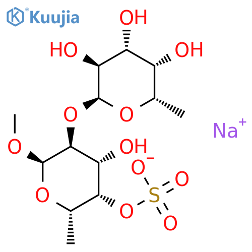 a-L-Galactopyranoside, methyl6-deoxy-2-O-(6-deoxy-a-L-galactopyranosyl)-, 4-(hydrogen sulfate), monosodium salt (9CI) structure