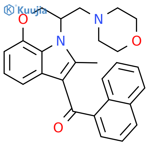 (5-Methyl-3-(morpholinomethyl)-2,3-dihydro-1,4oxazino-2,3,4-hiindol-6-yl)(naphthalen-1-yl)methanone structure