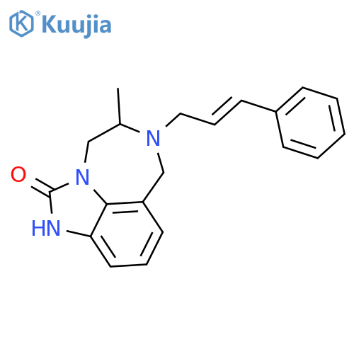 5-methyl-6-[(2E)-3-phenylprop-2-en-1-yl]-4,5,6,7-tetrahydroimidazo[4,5,1-jk][1,4]benzodiazepin-2(1H)-one structure
