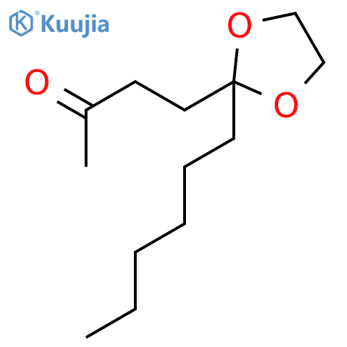 2-Butanone, 4-(2-hexyl-1,3-dioxolan-2-yl)- structure