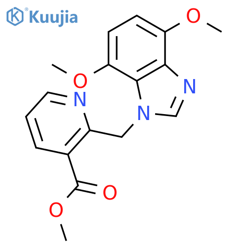 Methyl 2-[(4,7-dimethoxy-1H-benzimidazol-1-yl)methyl]nicotinate structure
