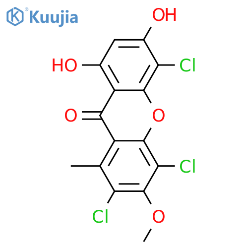 2,4,5-Trichloro-3,6,8-trihydroxy-1-methylxanthone; 3-Me ether structure
