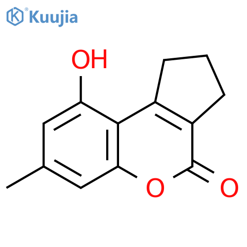 9-Hydroxy-7-methyl-2,3-dihydrocyclopentacchromen-4(1H)-one structure