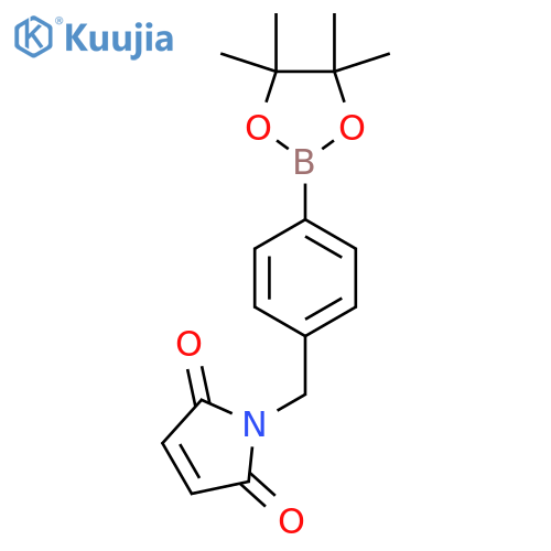 N-[4-(4,4,5,5-Tetramethyl-1,3,2-dioxaborolan-2-yl)benzyl]maleimide structure