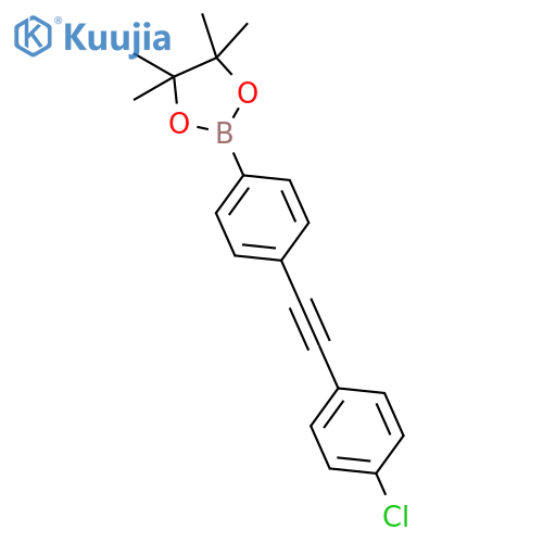 2-4-(4-Chlorophenylethynyl)phenyl-4,4,5,5-tetramethyl-1,3,2-dioxaborolane structure