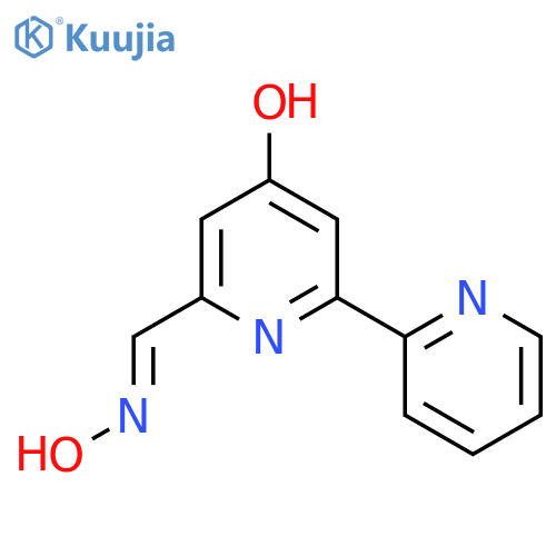 (E)-4-hydroxy-2,2'-bipyridine-6-carbaldehyde oxime structure