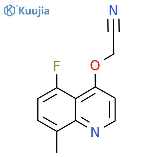 2-((5-Fluoro-8-methylquinolin-4-yl)oxy)acetonitrile structure