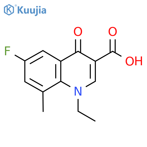 1-Ethyl-6-fluoro-8-methyl-4-oxo-1,4-dihydro-quinoline-3-carboxylic acid structure