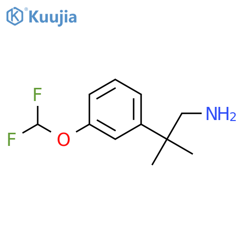 2-3-(difluoromethoxy)phenyl-2-methylpropan-1-amine structure