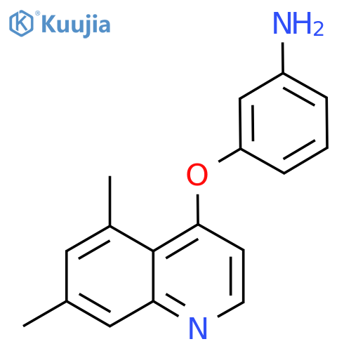 3-((5,7-Dimethylquinolin-4-yl)oxy)aniline structure