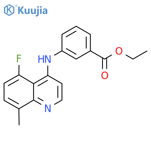 Ethyl 3-((5-fluoro-8-methylquinolin-4-yl)amino)benzoate structure