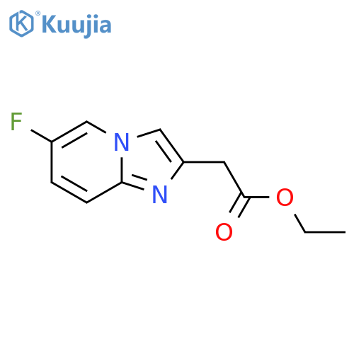 ethyl 2-{6-fluoroimidazo1,2-apyridin-2-yl}acetate structure