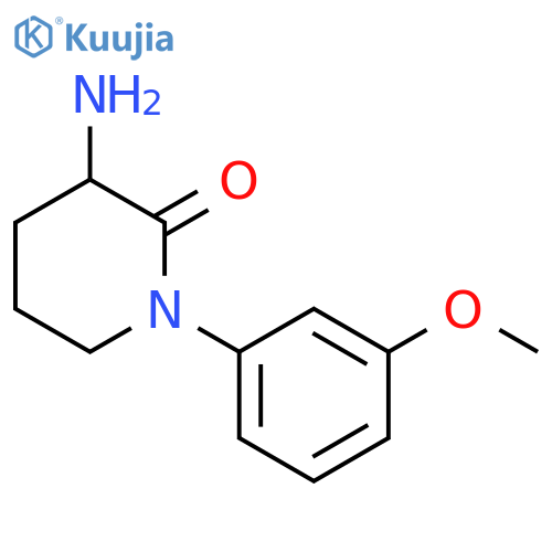 3-amino-1-(3-methoxyphenyl)piperidin-2-one structure