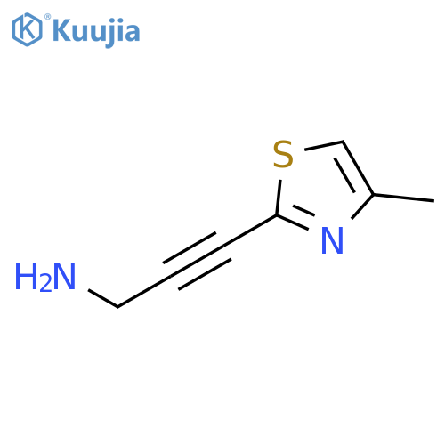 3-(4-methyl-1,3-thiazol-2-yl)prop-2-yn-1-amine structure