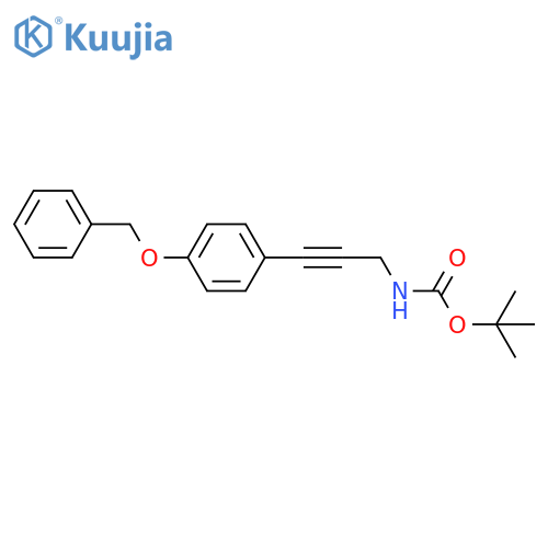 tert-butyl N-{3-[4-(benzyloxy)phenyl]prop-2-yn-1-yl}carbamate structure