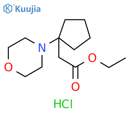 ethyl 2-(1-morpholinocyclopentyl)acetate;hydrochloride structure