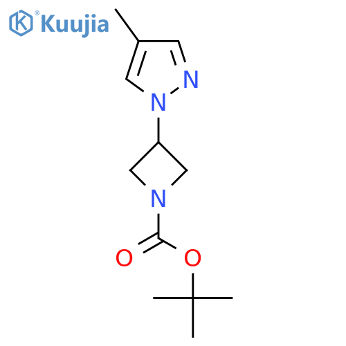 Tert-butyl 3-(4-methyl-1H-pyrazol-1-yl)azetidine-1-carboxylate structure