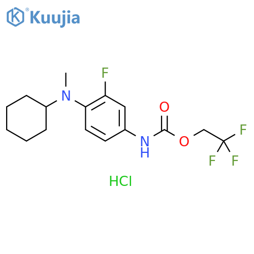 2,2,2-trifluoroethyl N-{4-cyclohexyl(methyl)amino-3-fluorophenyl}carbamate hydrochloride structure