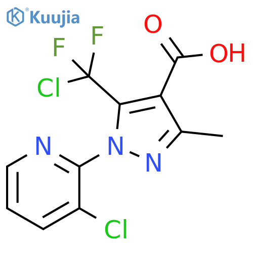 5-(chlorodifluoromethyl)-1-(3-chloropyridin-2-yl)-3-methyl-1H-pyrazole-4-carboxylic acid structure
