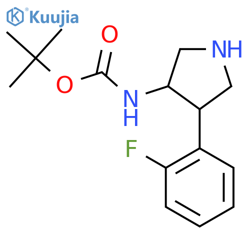tert-butyl N-[4-(2-fluorophenyl)pyrrolidin-3-yl]carbamate structure