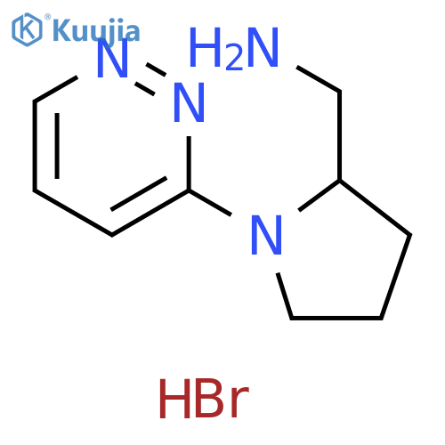 1-[1-(pyridazin-3-yl)pyrrolidin-2-yl]methanamine dihydrobromide structure