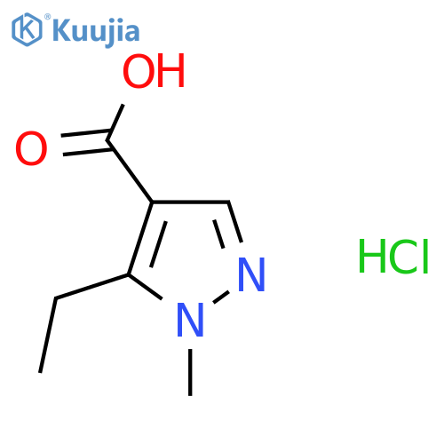 5-Ethyl-1-methyl-1H-pyrazole-4-carboxylic acid hydrochloride structure