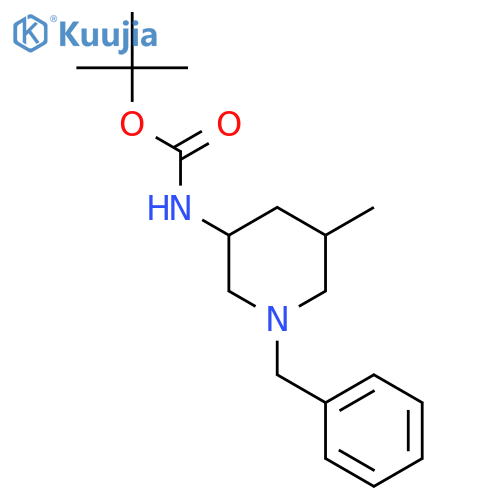 tert-butyl N-(1-benzyl-5-methylpiperidin-3-yl)carbamate structure