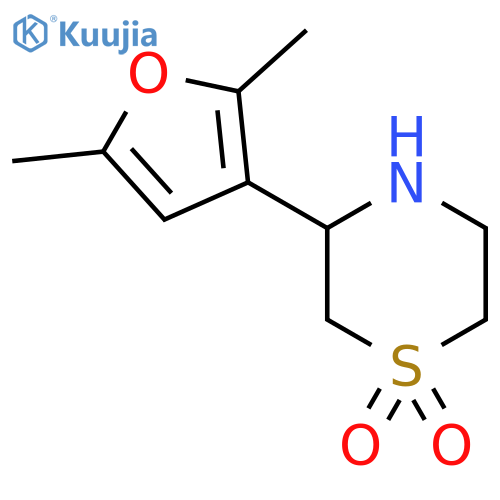 3-(2,5-dimethylfuran-3-yl)-1λ?-thiomorpholine-1,1-dione structure