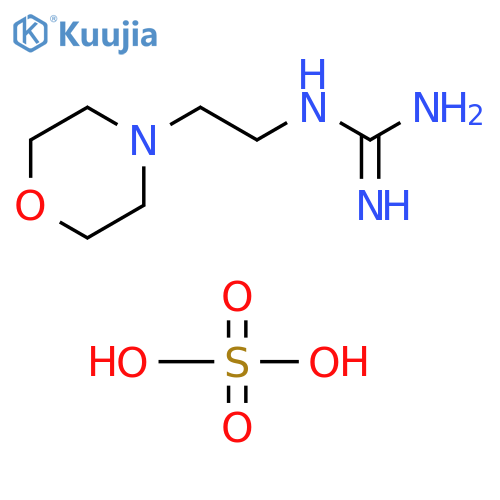 1-(2-morpholinoethyl)guanidine;hemi(sulfuric acid) structure