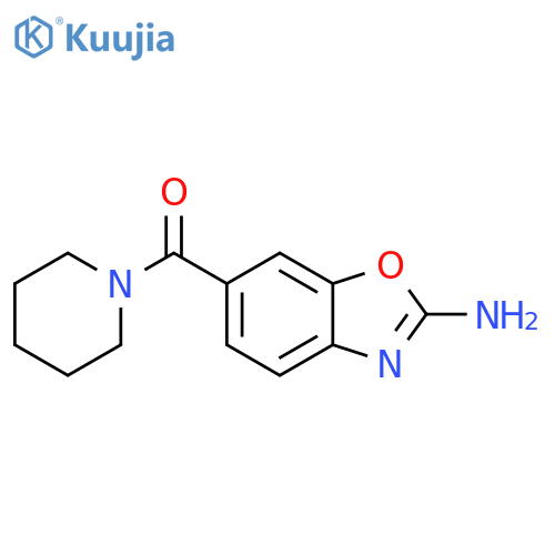 6-[(Piperidin-1-yl)carbonyl]-1,3-benzoxazol-2-amine structure