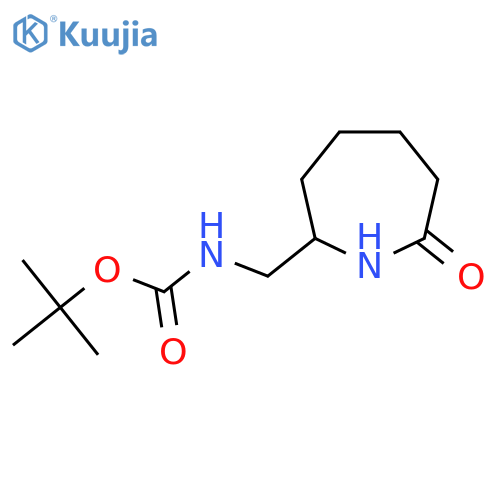 tert-butyl N-[(7-oxoazepan-2-yl)methyl]carbamate structure