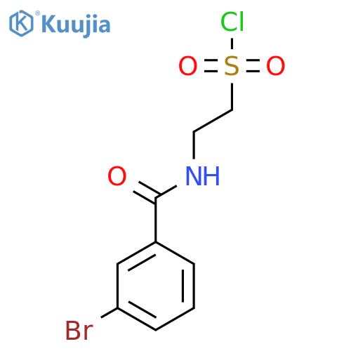 2-[(3-Bromophenyl)formamido]ethane-1-sulfonyl chloride structure