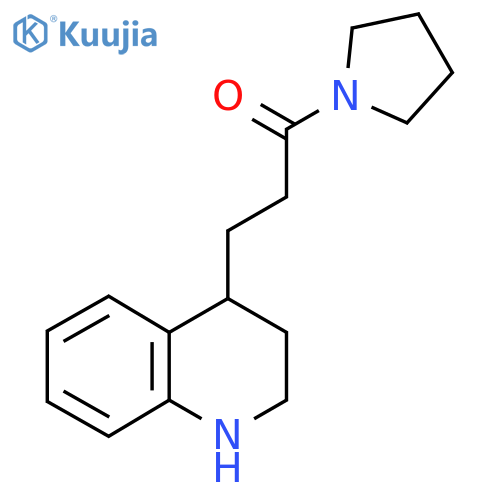 1-(Pyrrolidin-1-yl)-3-(1,2,3,4-tetrahydroquinolin-4-yl)propan-1-one structure