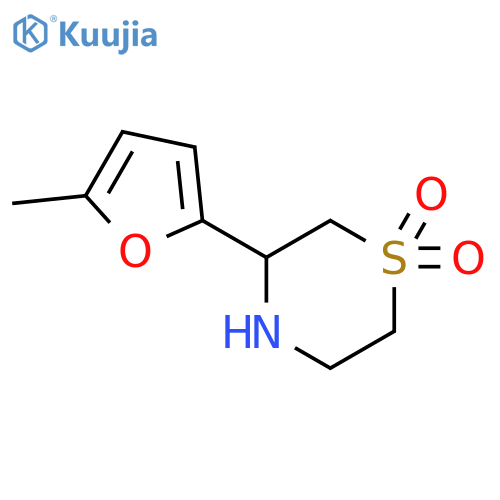 3-(5-methylfuran-2-yl)-1λ?-thiomorpholine-1,1-dione structure