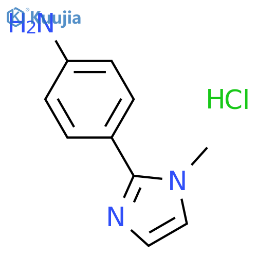 Benzenamine, 4-(1-methyl-1H-imidazol-2-yl)-, hydrochloride (1:1) structure