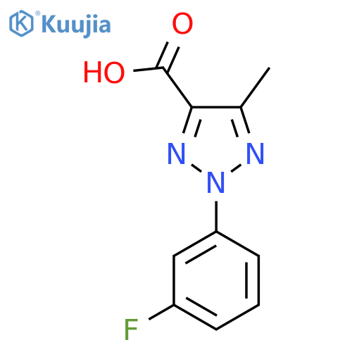 2-(3-fluorophenyl)-5-methyl-2H-1,2,3-triazole-4-carboxylic acid structure