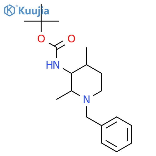 tert-butyl N-(1-benzyl-2,4-dimethylpiperidin-3-yl)carbamate structure