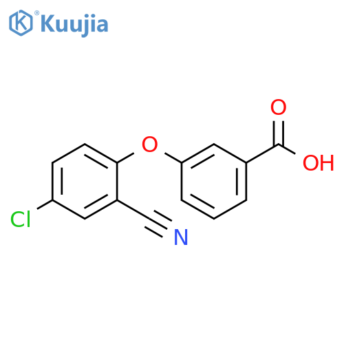 3-(4-chloro-2-cyanophenoxy)benzoic acid structure